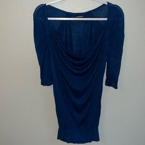 Express lightweight rayon sweater, blue size medium